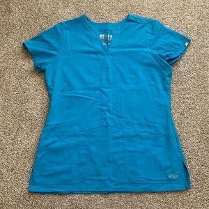Women’s Grey’s Anatomy by Barco scrub top in light blue, size M